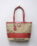 Vintage Coach Signature Stripe tote bag