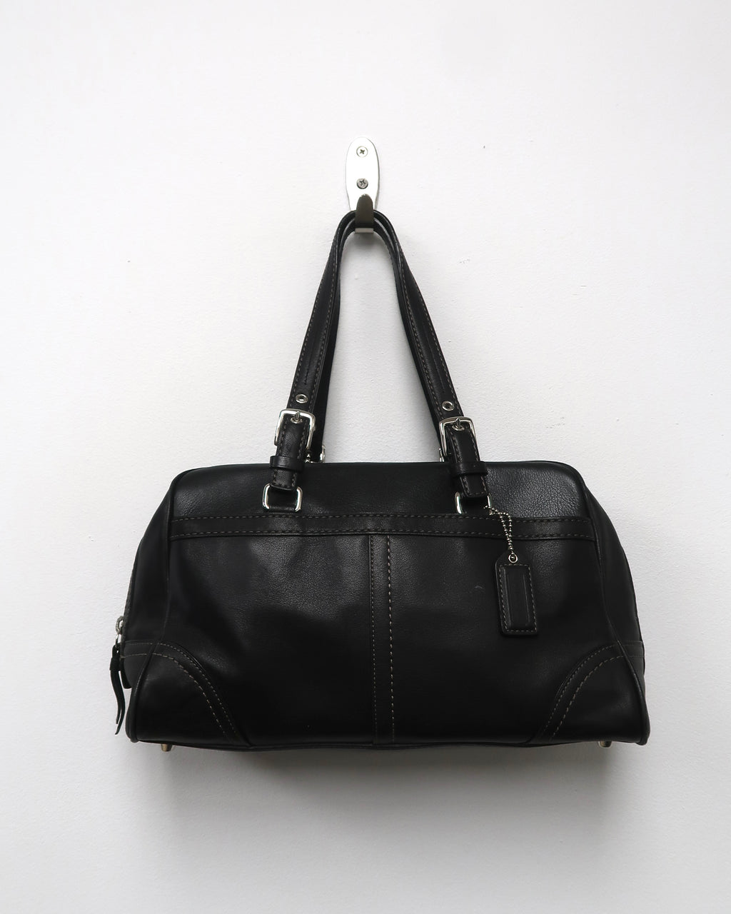 Black Coach Hamptons satchel bag