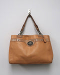 Coach Penelope Leather Turnlock Carryall Bag