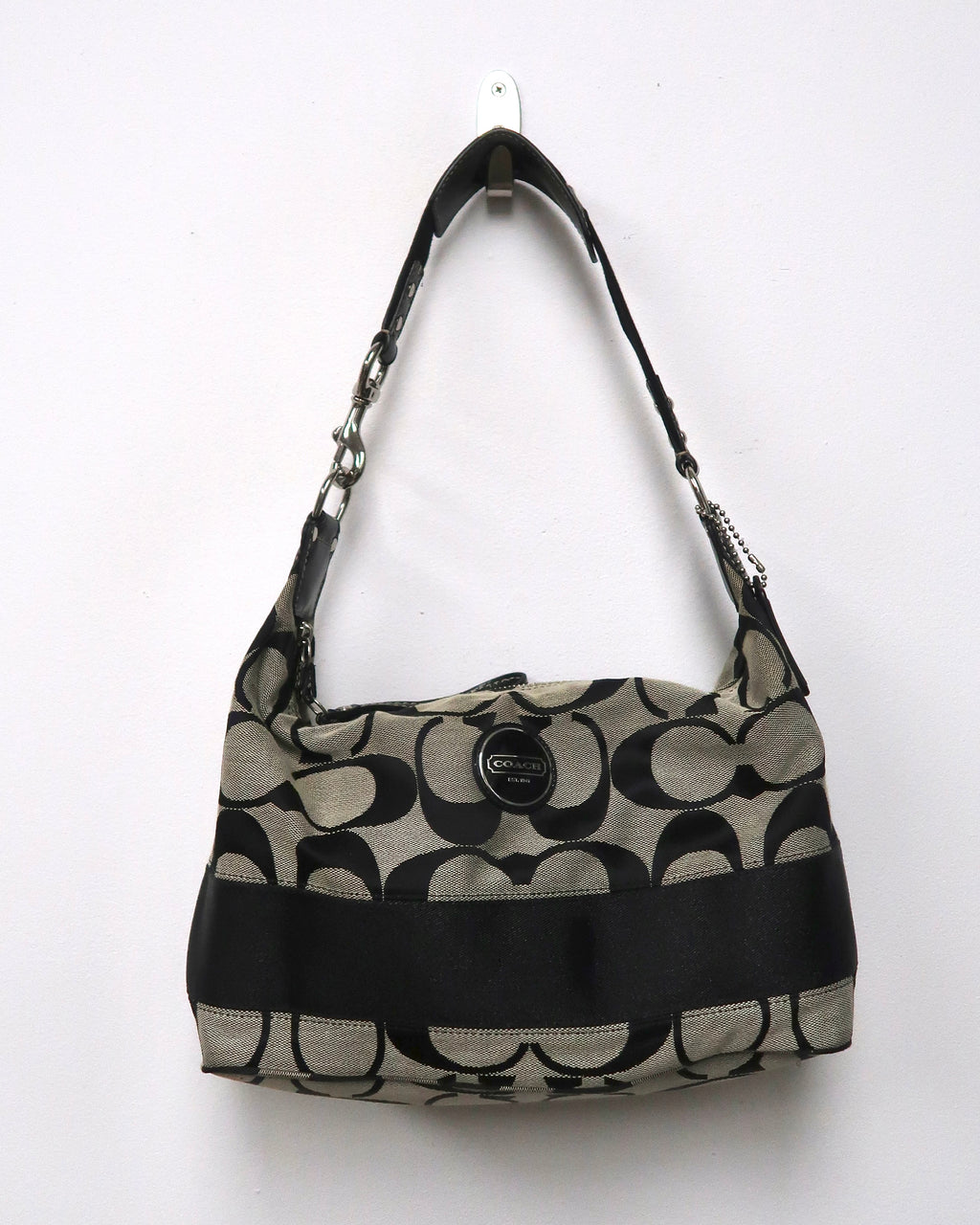 Vintage Coach Signature Stripe Hobo shoulder bag