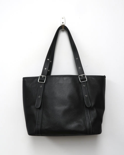 Black pebbled leather Coach Outlet Ashton Tote