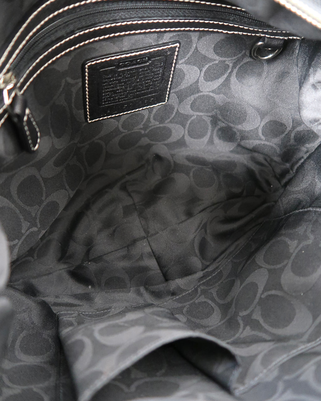 vintage Coach Soho Black Leather Hobo Bag