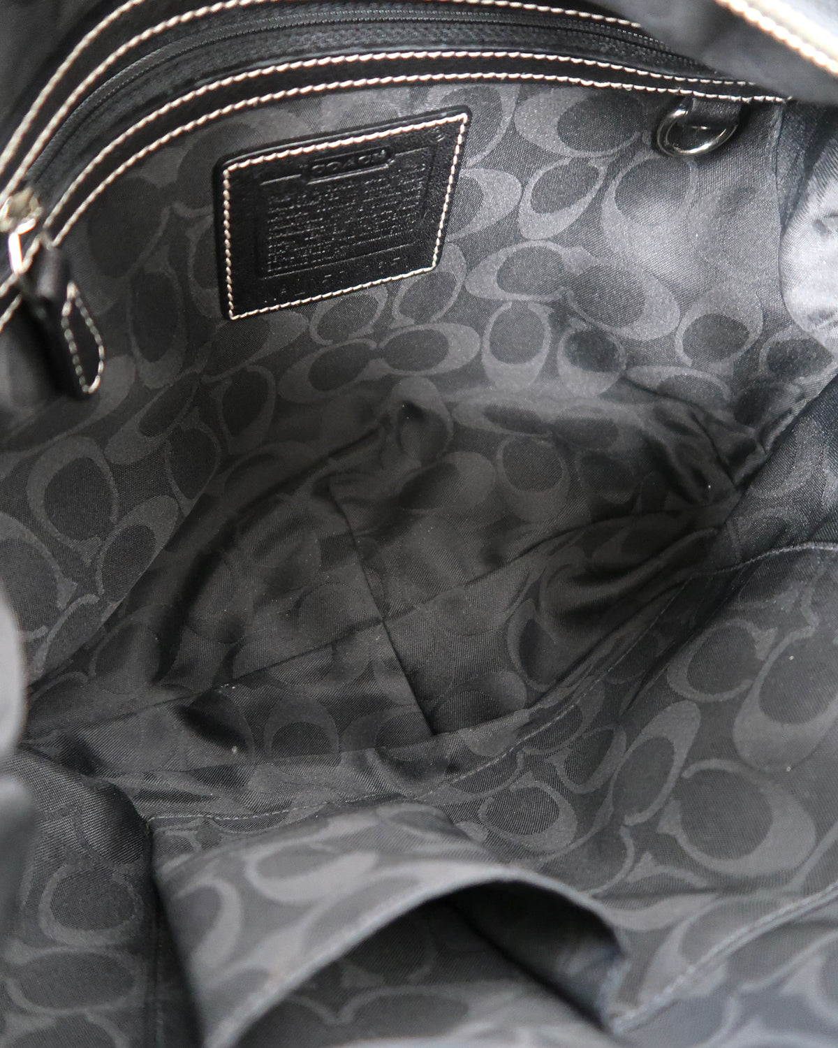 vintage Coach Soho Black Leather Hobo Bag