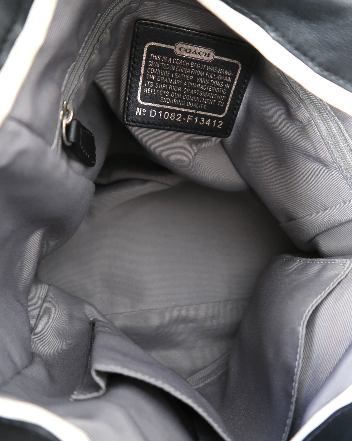 Black Leather Coach Hobo Shoulder Bag