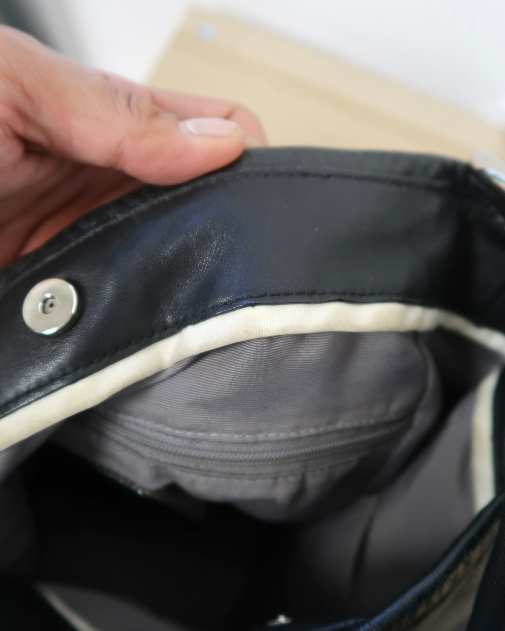 Black Leather Coach Hobo Shoulder Bag