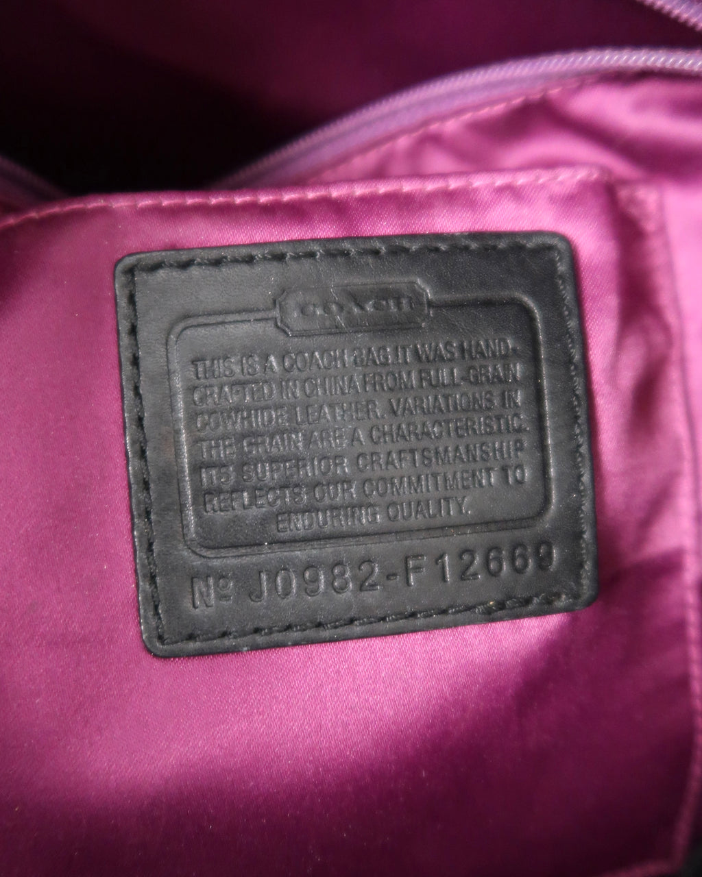 Vintage Black Leather Coach Hamptons Tote