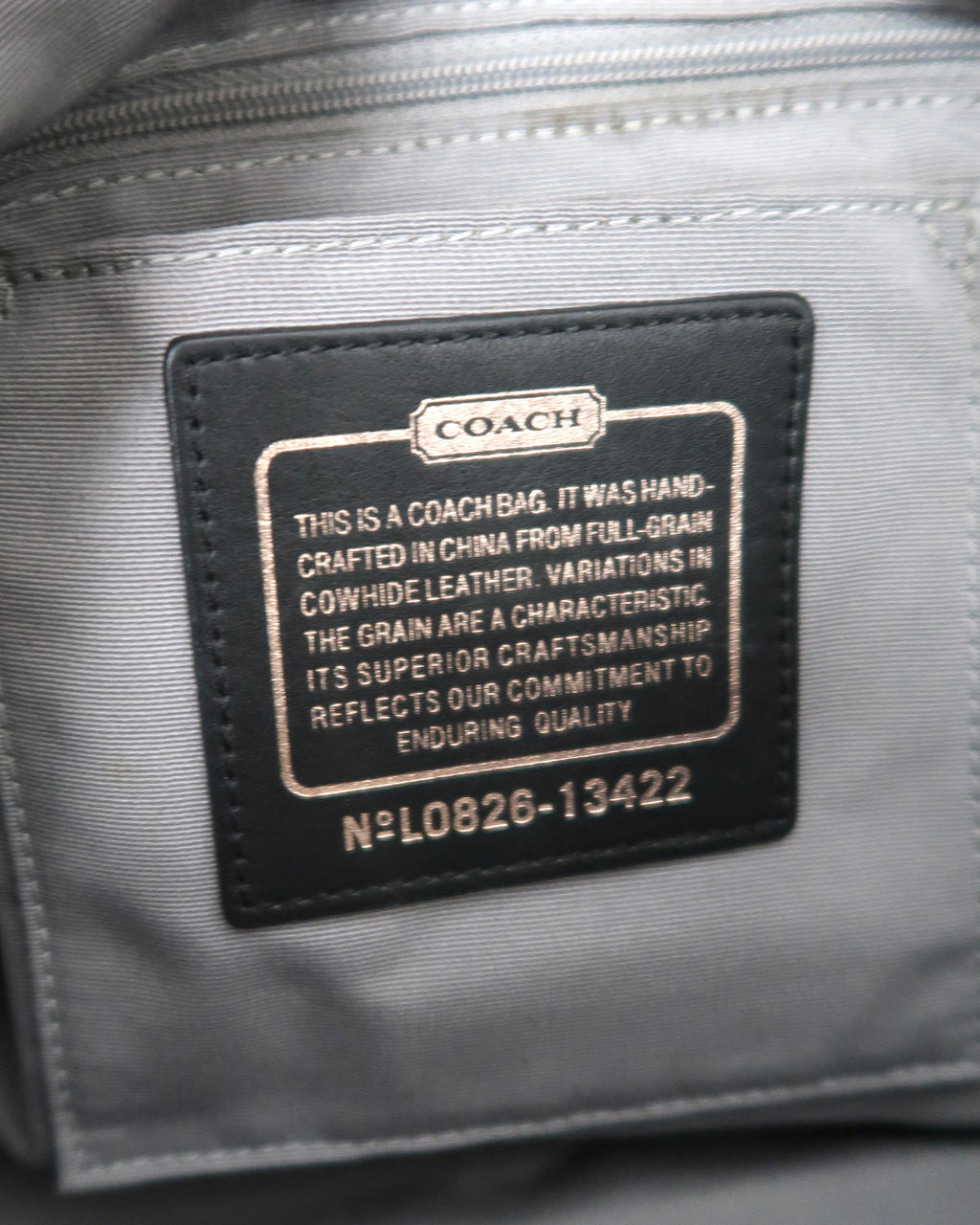 Black Pebbled Leather Coach Shoulder Bag
