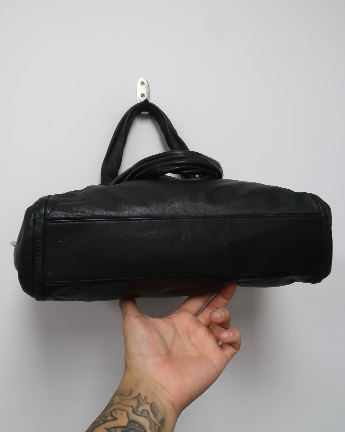 Black Leather Coach Shoulder Bag