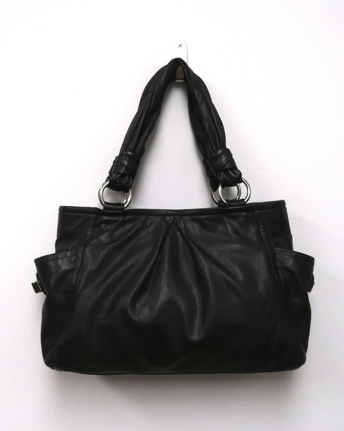 Black Leather Coach Shoulder Bag