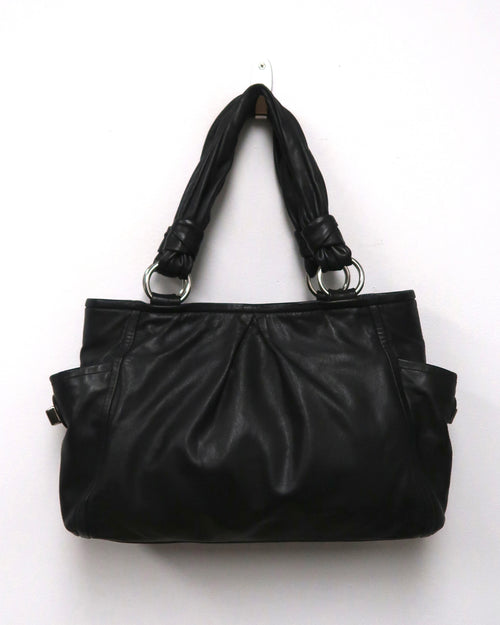 Black Leather Coach Shoulder Bag