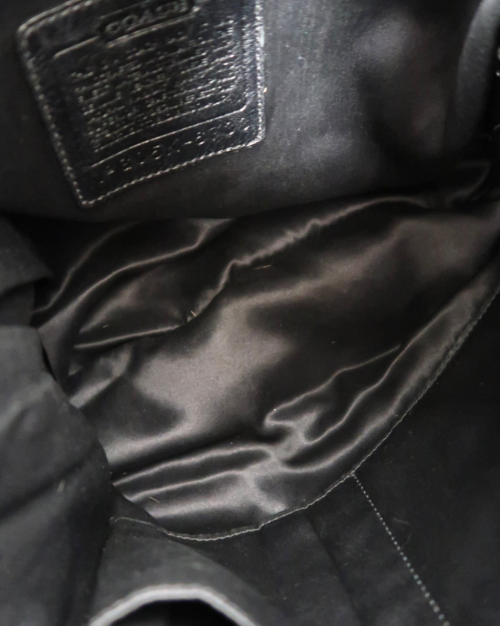 Black Quilted nylon Coach Hobo Shoulder Bag