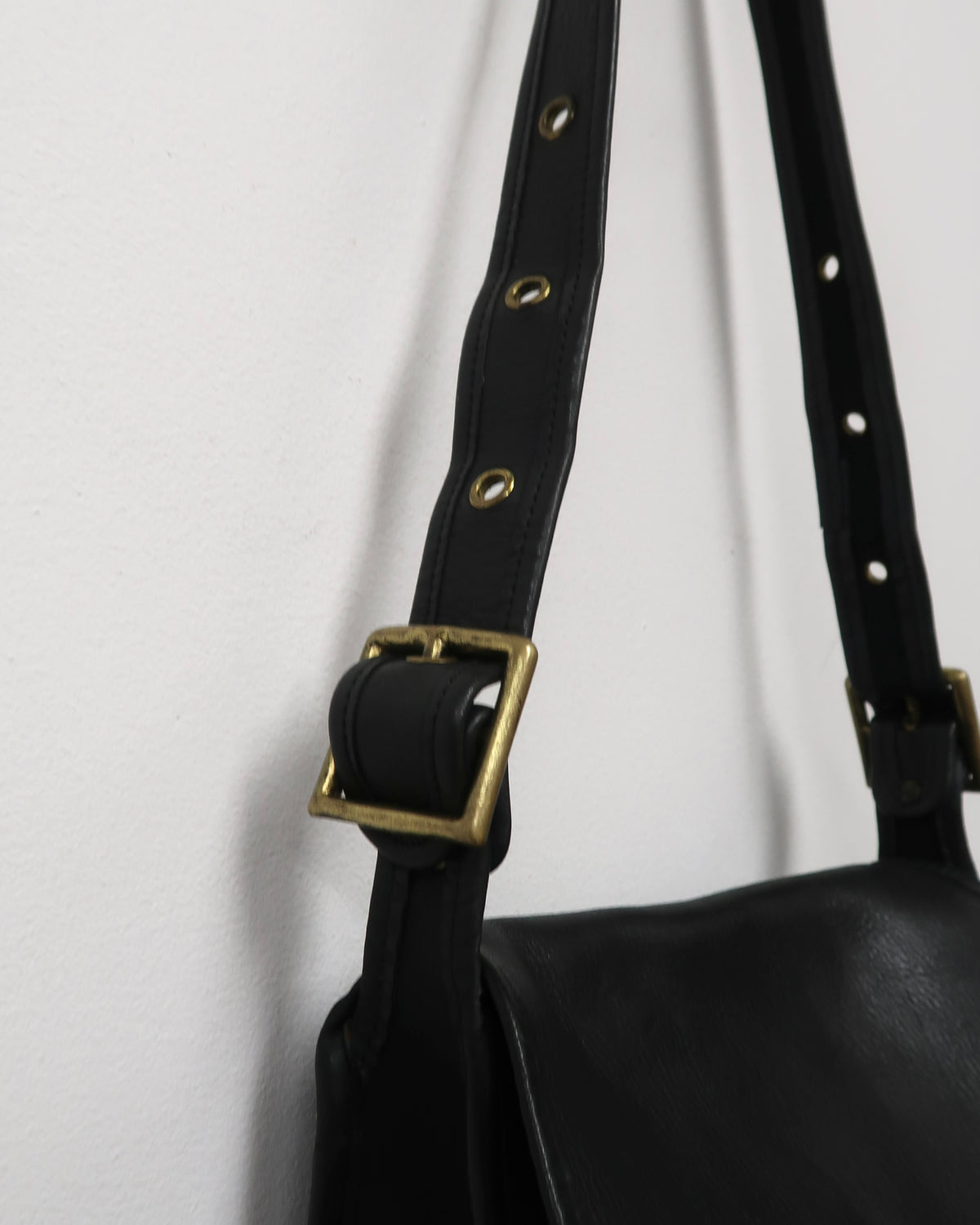 Vintage Black Coach Courier Bag