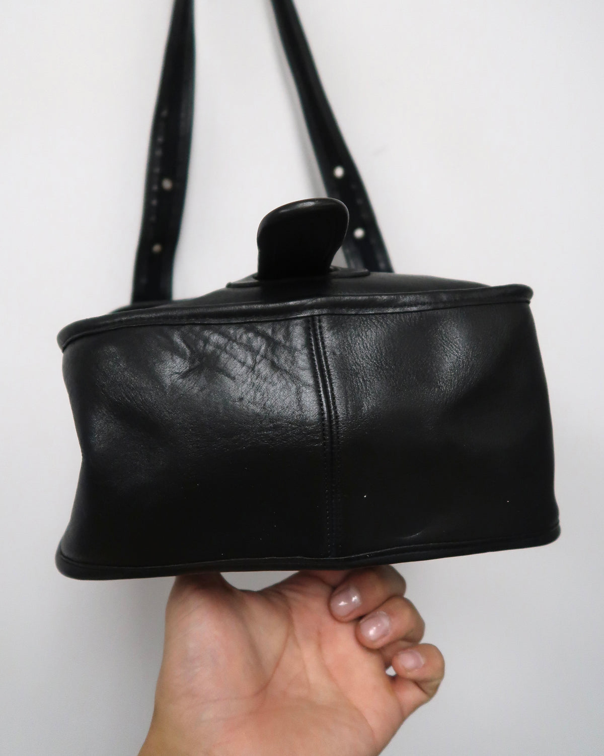 Vintage Black Coach Courier Bag