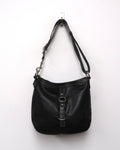Black Leather Coach Chelsea Buckle Hobo Bag