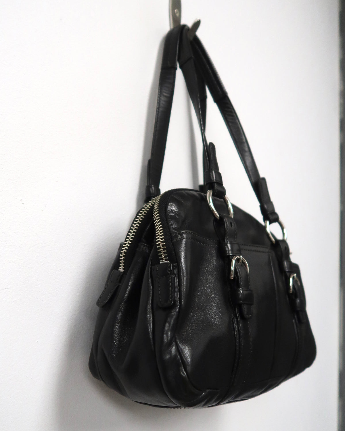 Vintage Coach Bonnie Black Leather Soho Satchel