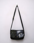 Black Leather Coach Crossbody With Hand Painted Dog Portrait