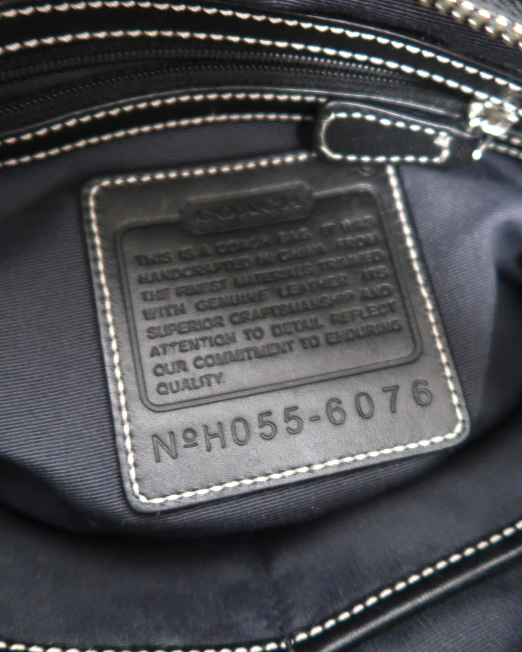 Black Vintage Coach Signature Jacquard Shoulder Bag