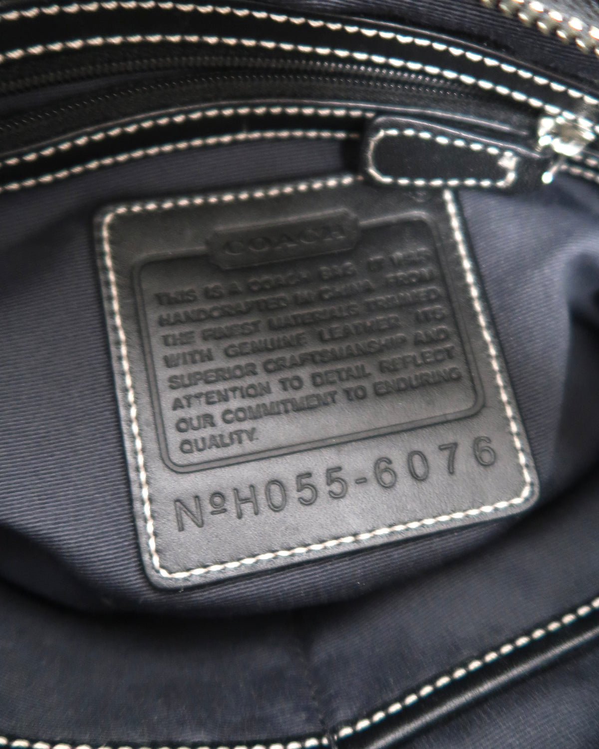 Black Vintage Coach Signature Jacquard Shoulder Bag