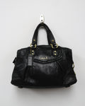 Black Leather Coach Ashley convertible satchel