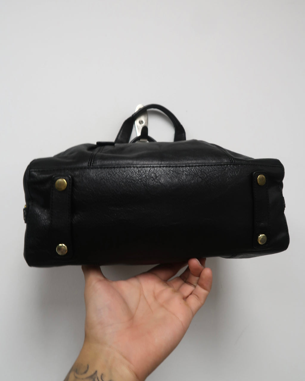 Black Leather Coach Ashley convertible satchel