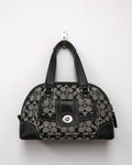 Coach Signature Canvas & Leather Domed Satchel Bag