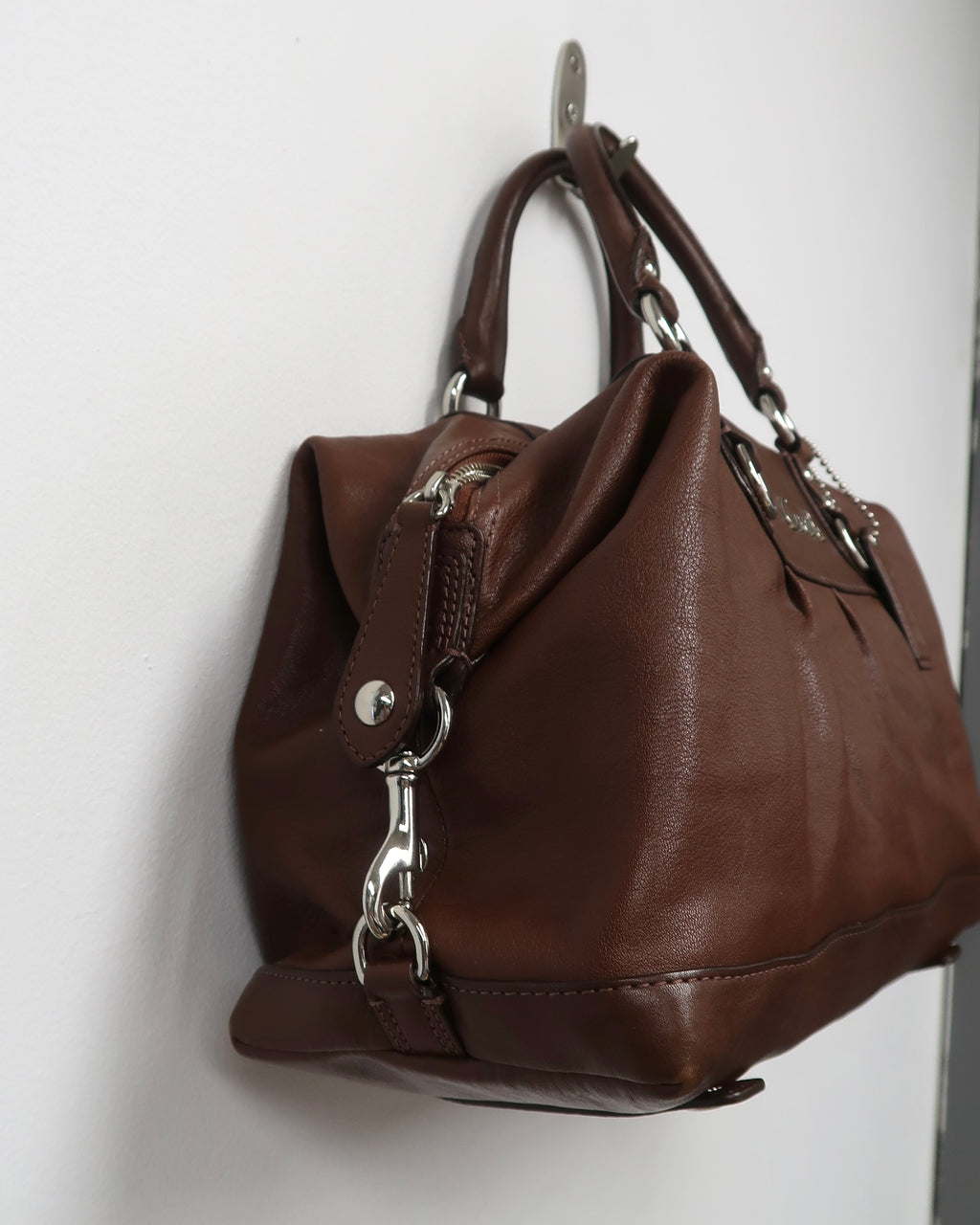 Brown Leather Coach Ashley Satchel