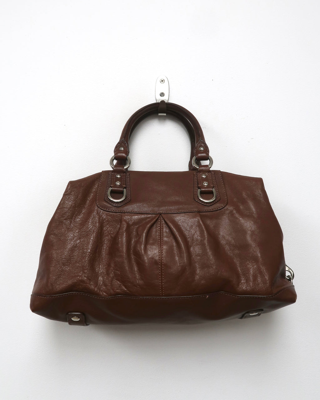 Brown Leather Coach Ashley Satchel
