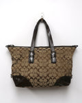 Coach Maggie Signature Brown Canvas & Leather Tote