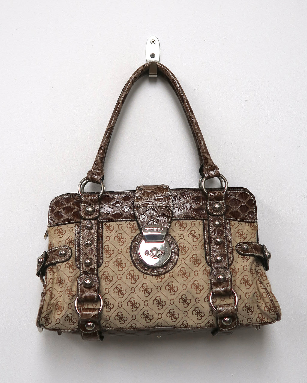Vintage Guess Brown Monogram Handbag