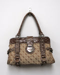 Vintage Guess Brown Monogram Handbag