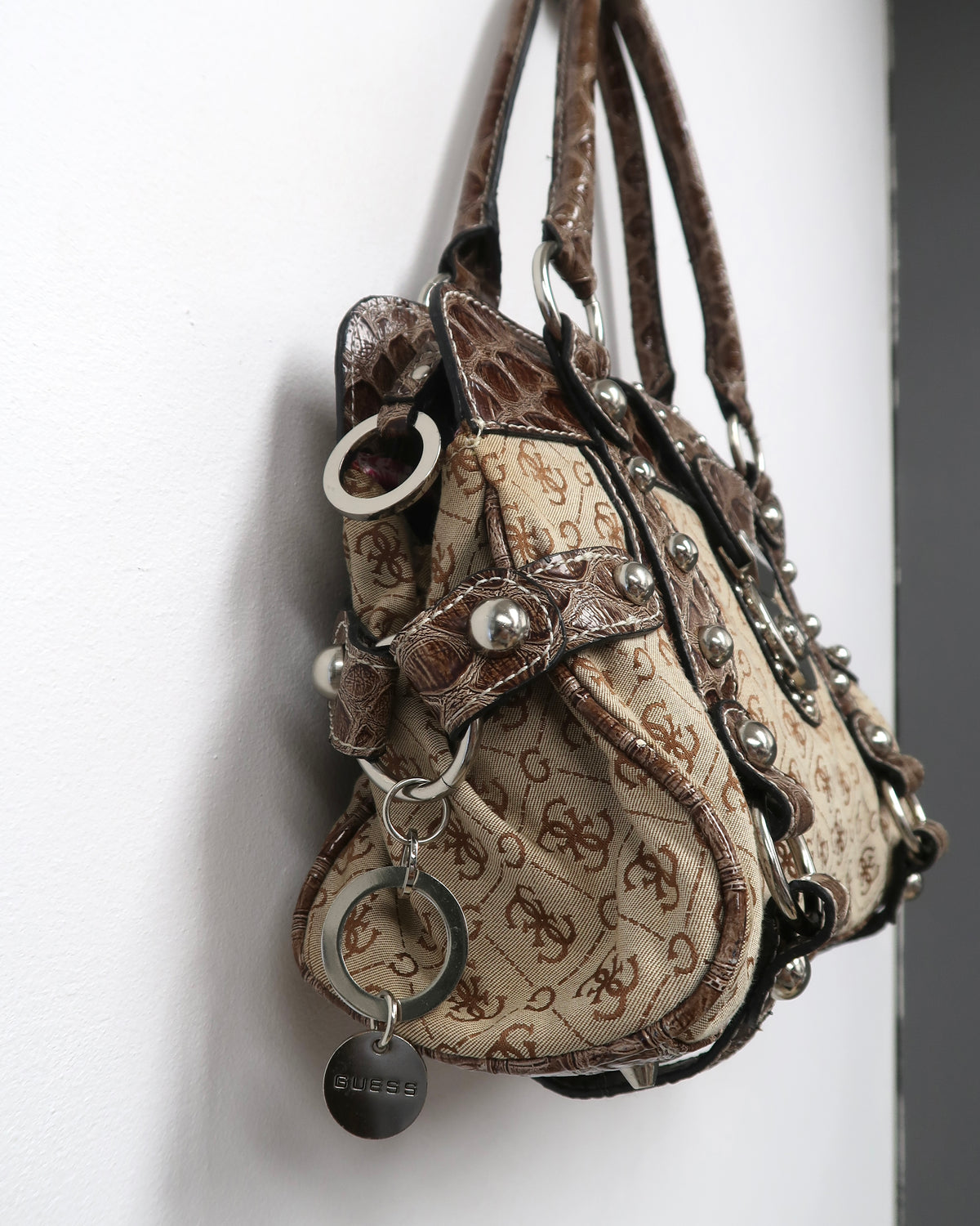 Vintage Guess Brown Monogram Handbag
