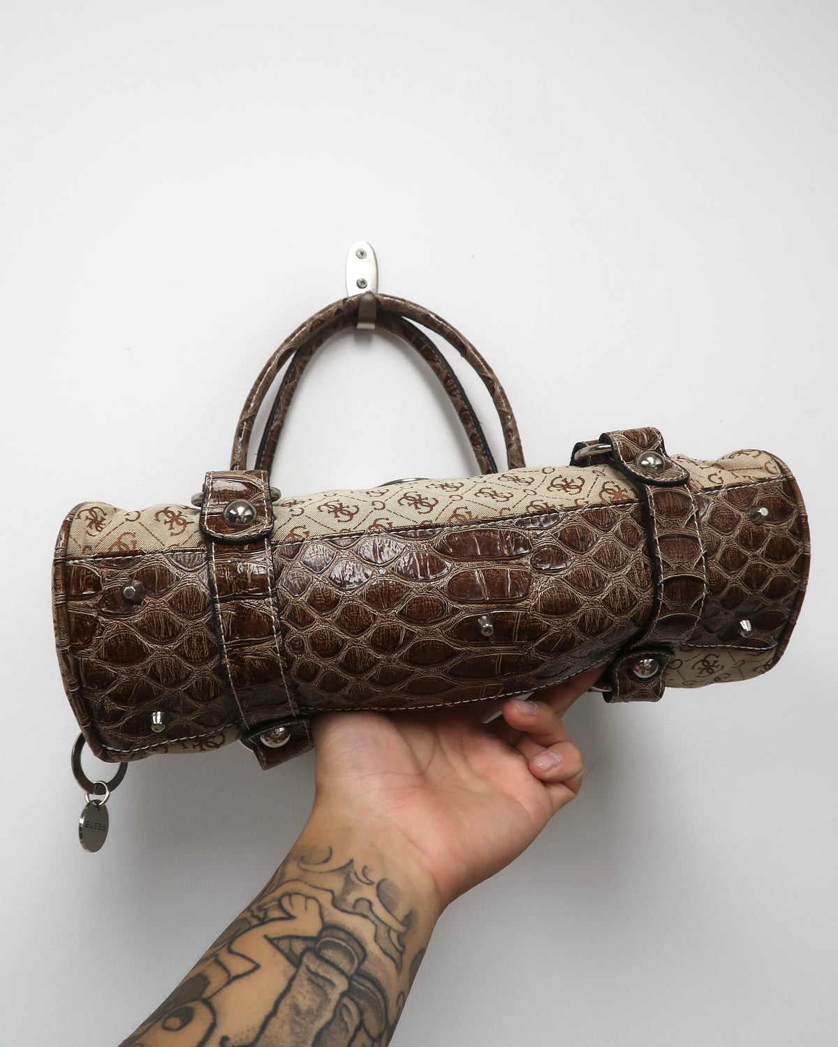 Vintage Guess Brown Monogram Handbag