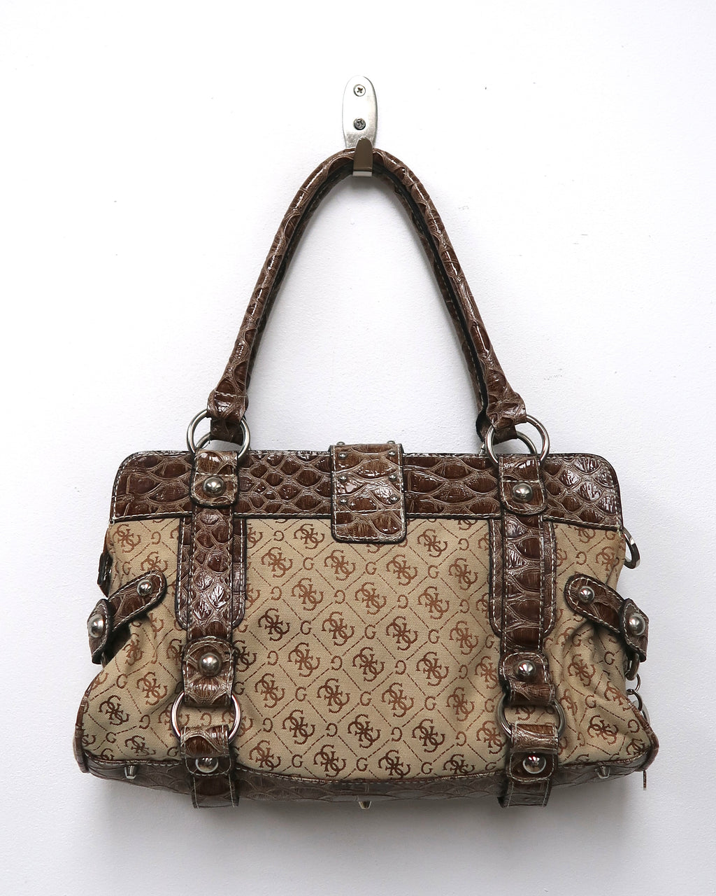 Vintage Guess Brown Monogram Handbag