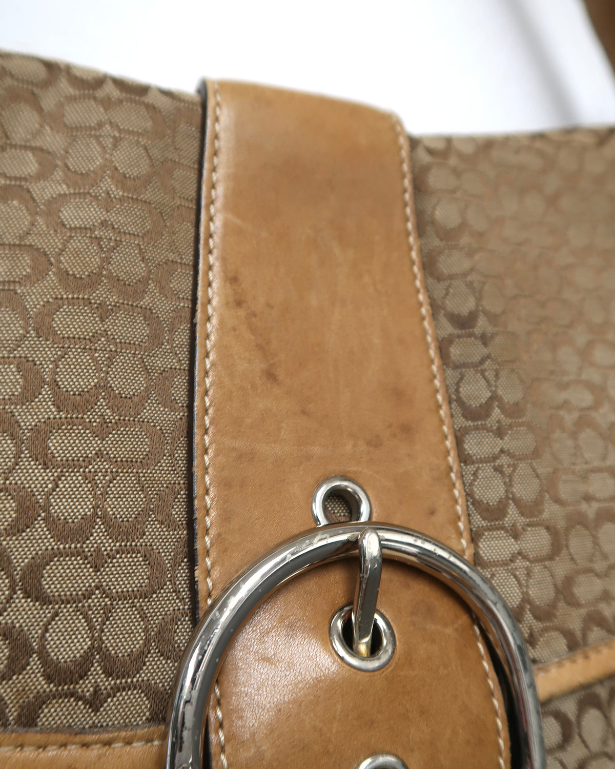 Vintage Coach Soho Signature Flap Shoulder Bag