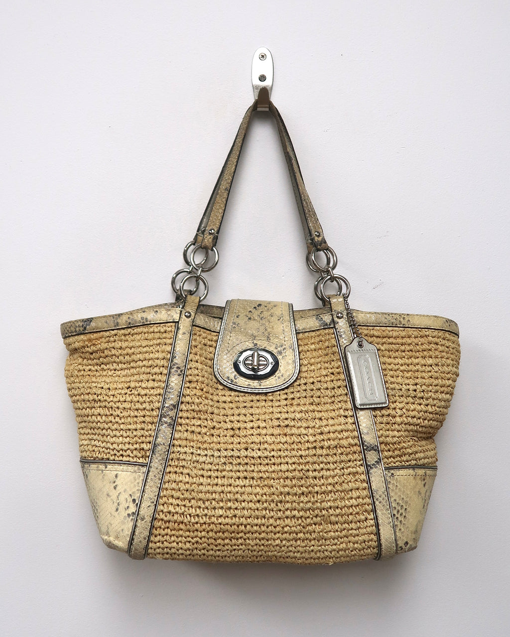 Coach Hamptons Straw Tote Bag