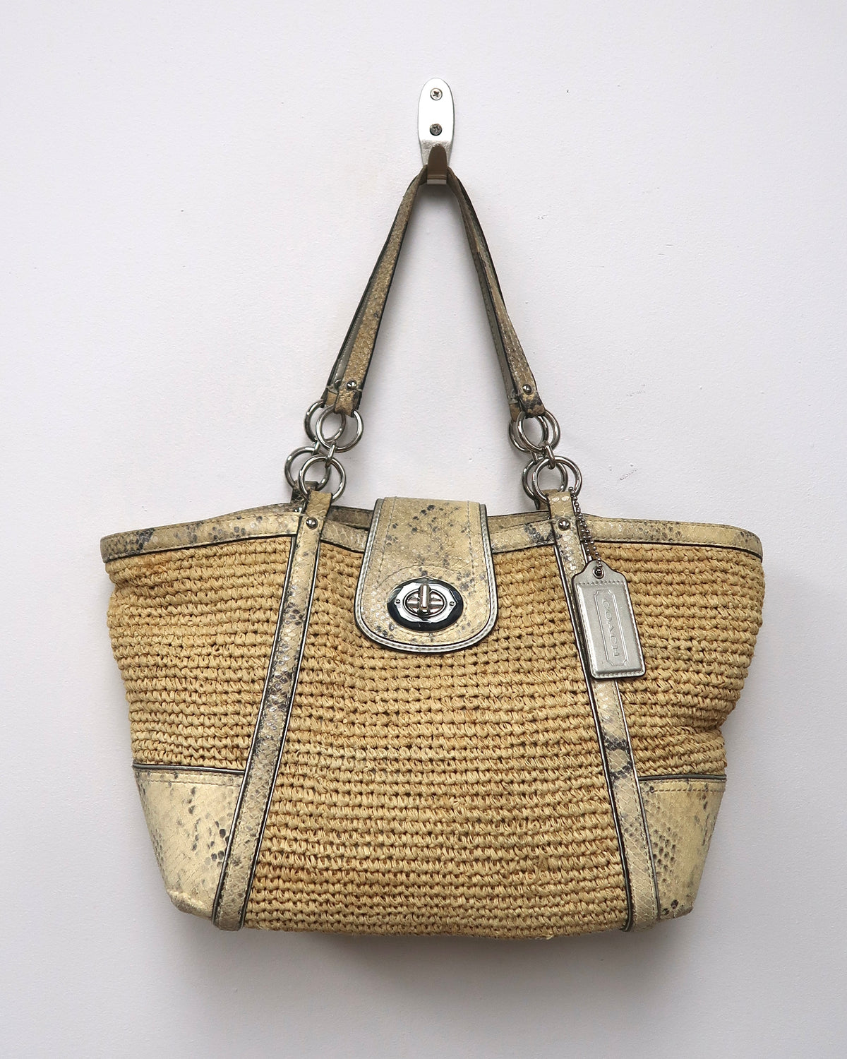 Coach Hamptons Straw Tote Bag