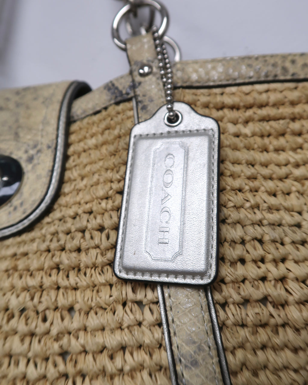 Coach Hamptons Straw Tote Bag
