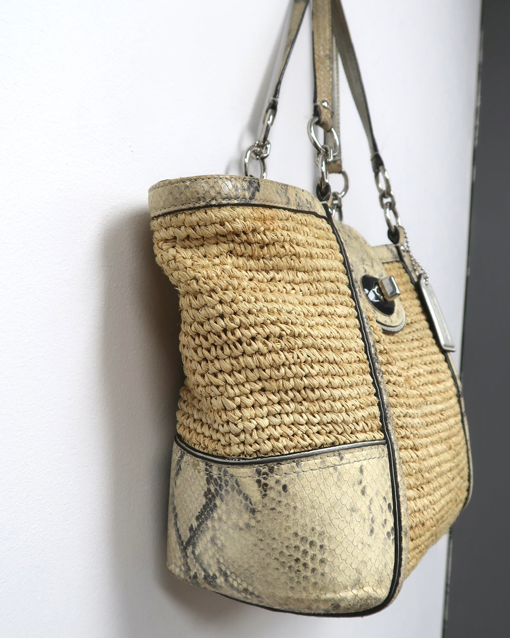 Coach Hamptons Straw Tote Bag