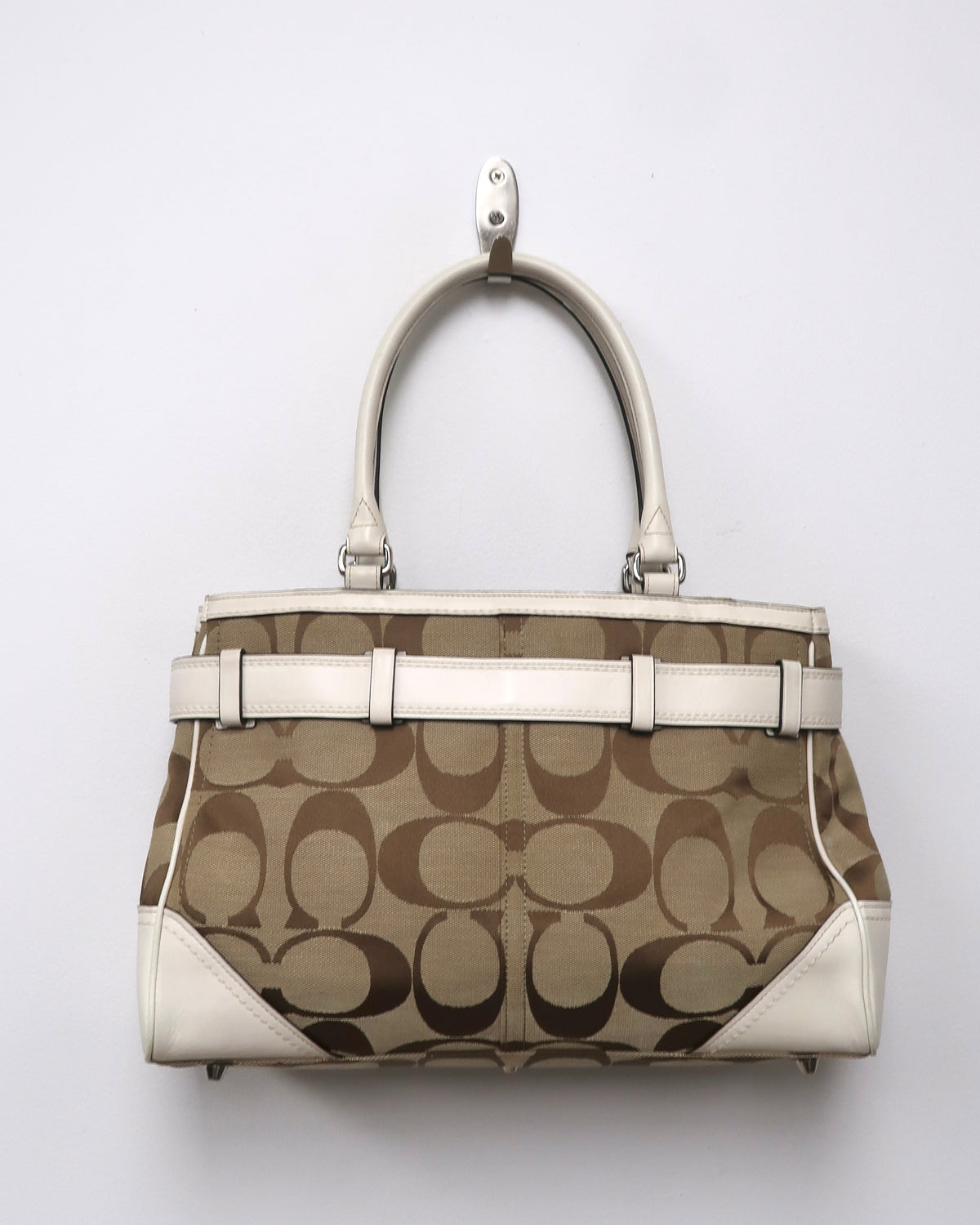 Vintage Coach Hamptons Signature Jacquard Carryall Satchel