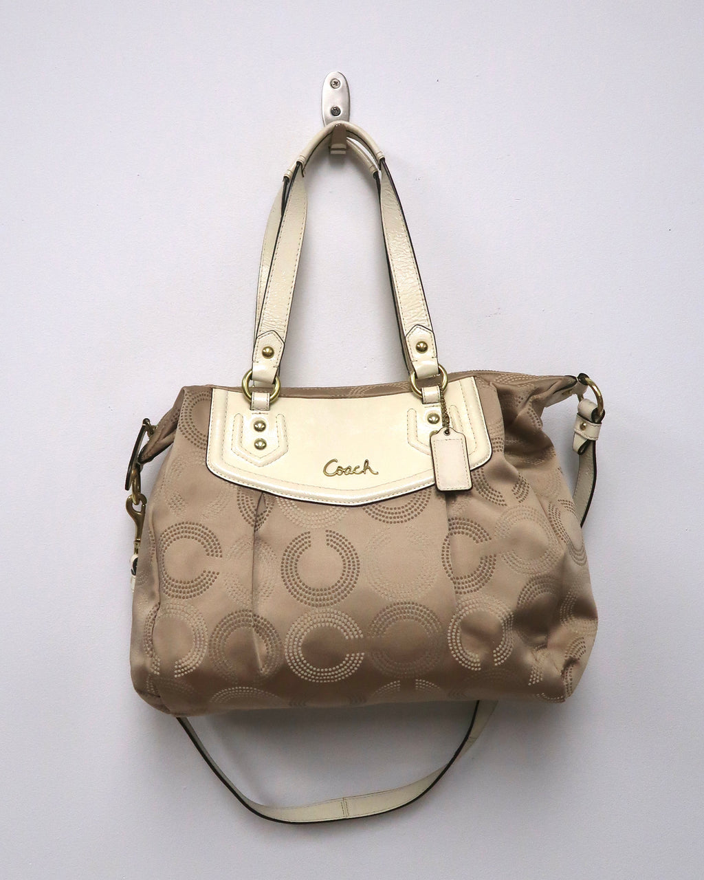 Coach Ashley Dotted Op Art carryall handbag