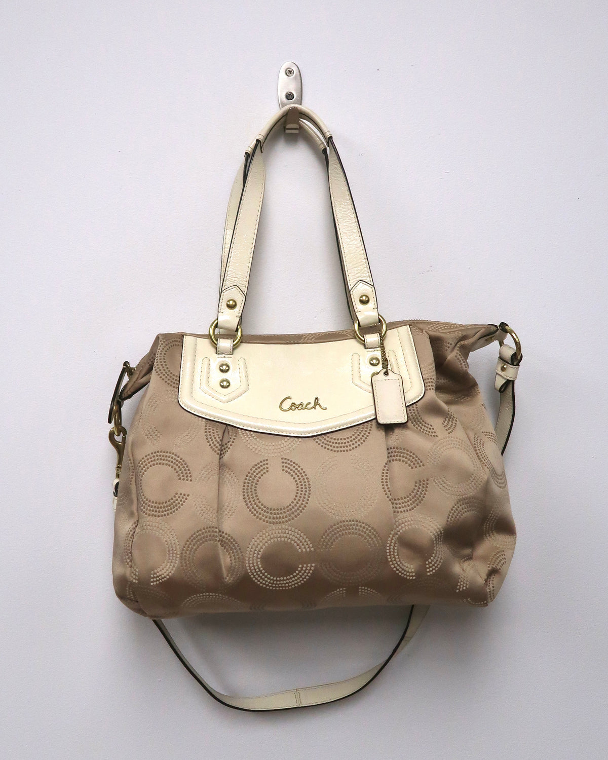 Coach Ashley Dotted Op Art carryall handbag