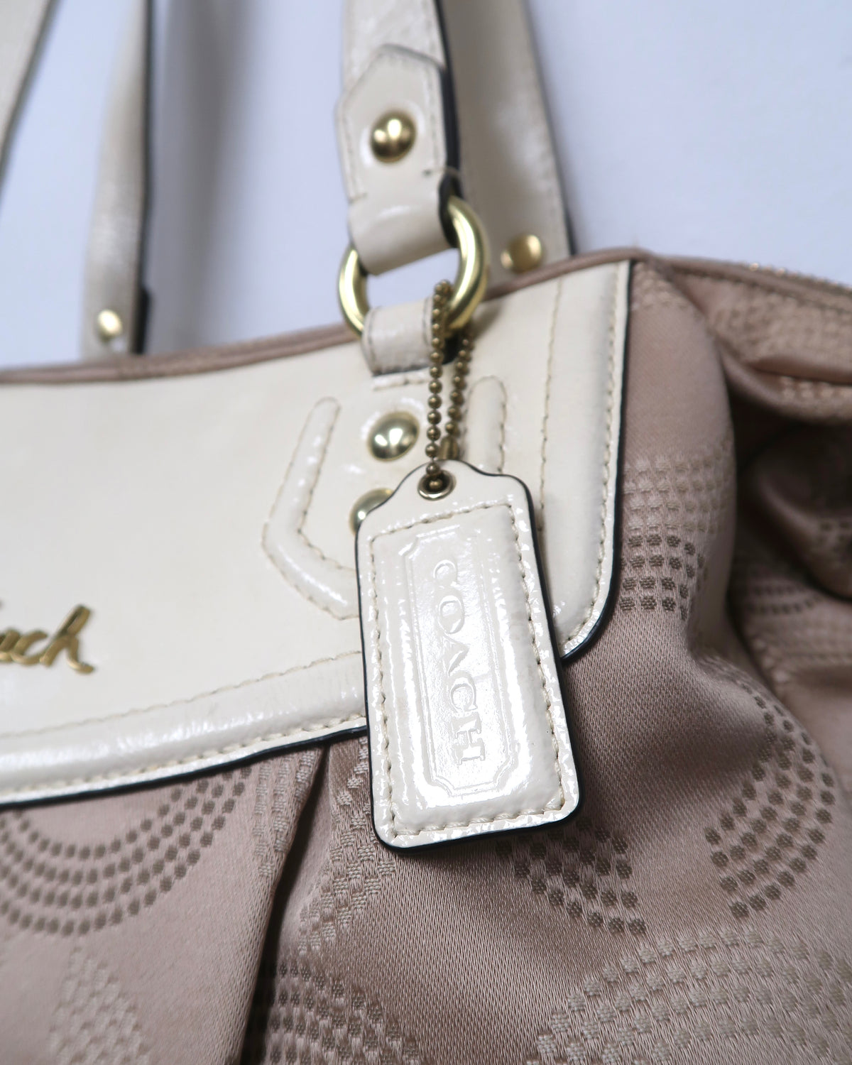 Coach Ashley Dotted Op Art carryall handbag