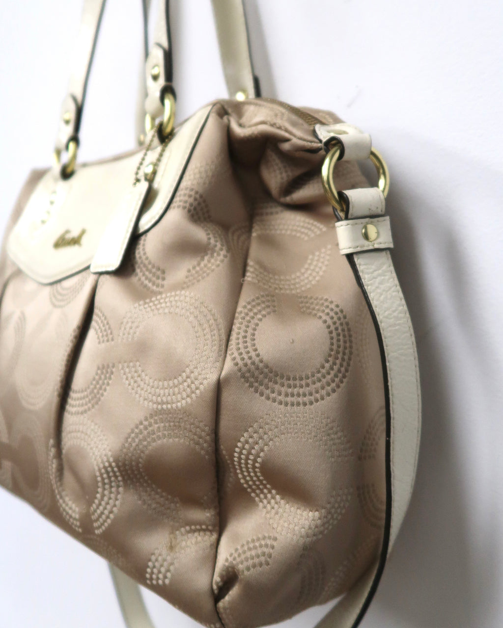 Coach Ashley Dotted Op Art carryall handbag