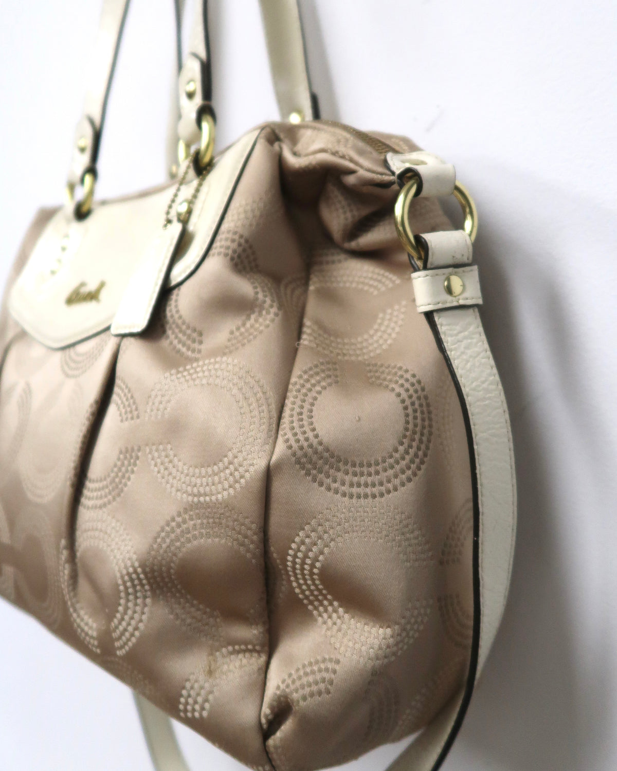 Coach Ashley Dotted Op Art carryall handbag