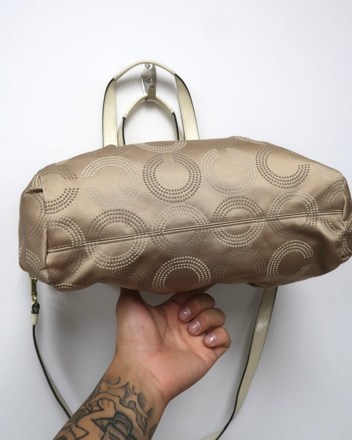 Coach Ashley Dotted Op Art carryall handbag