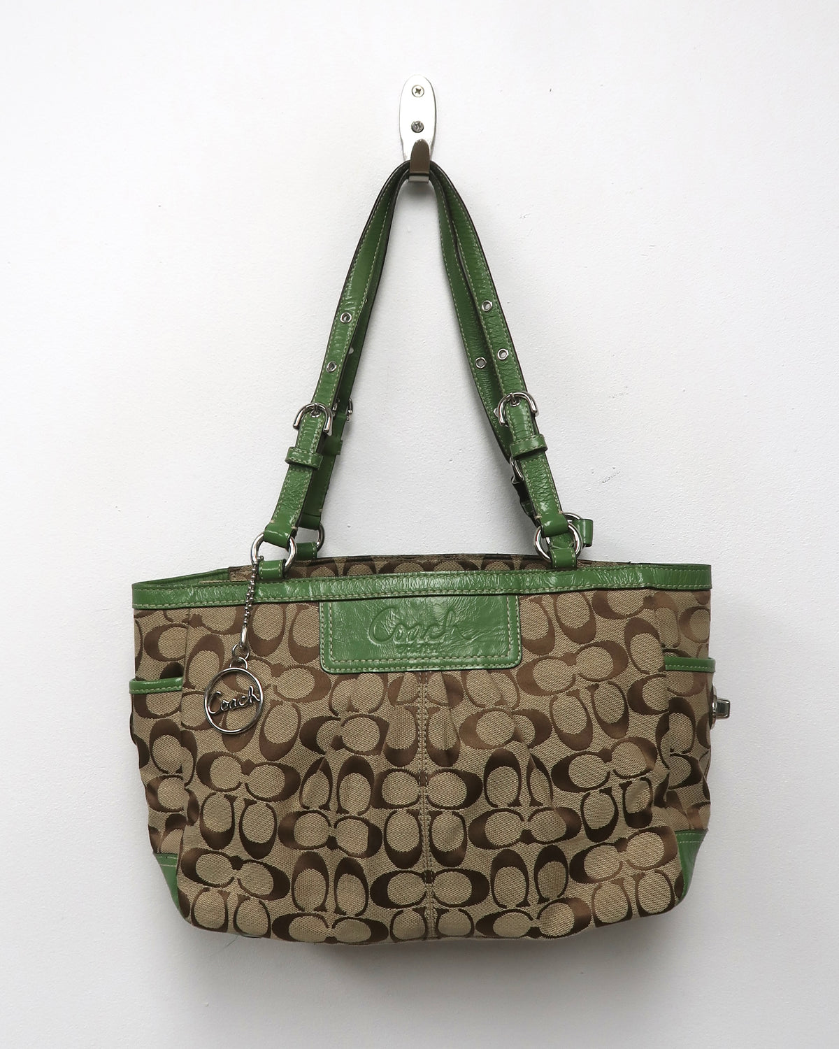 Coach Signature Pleated East West Gallery Tote