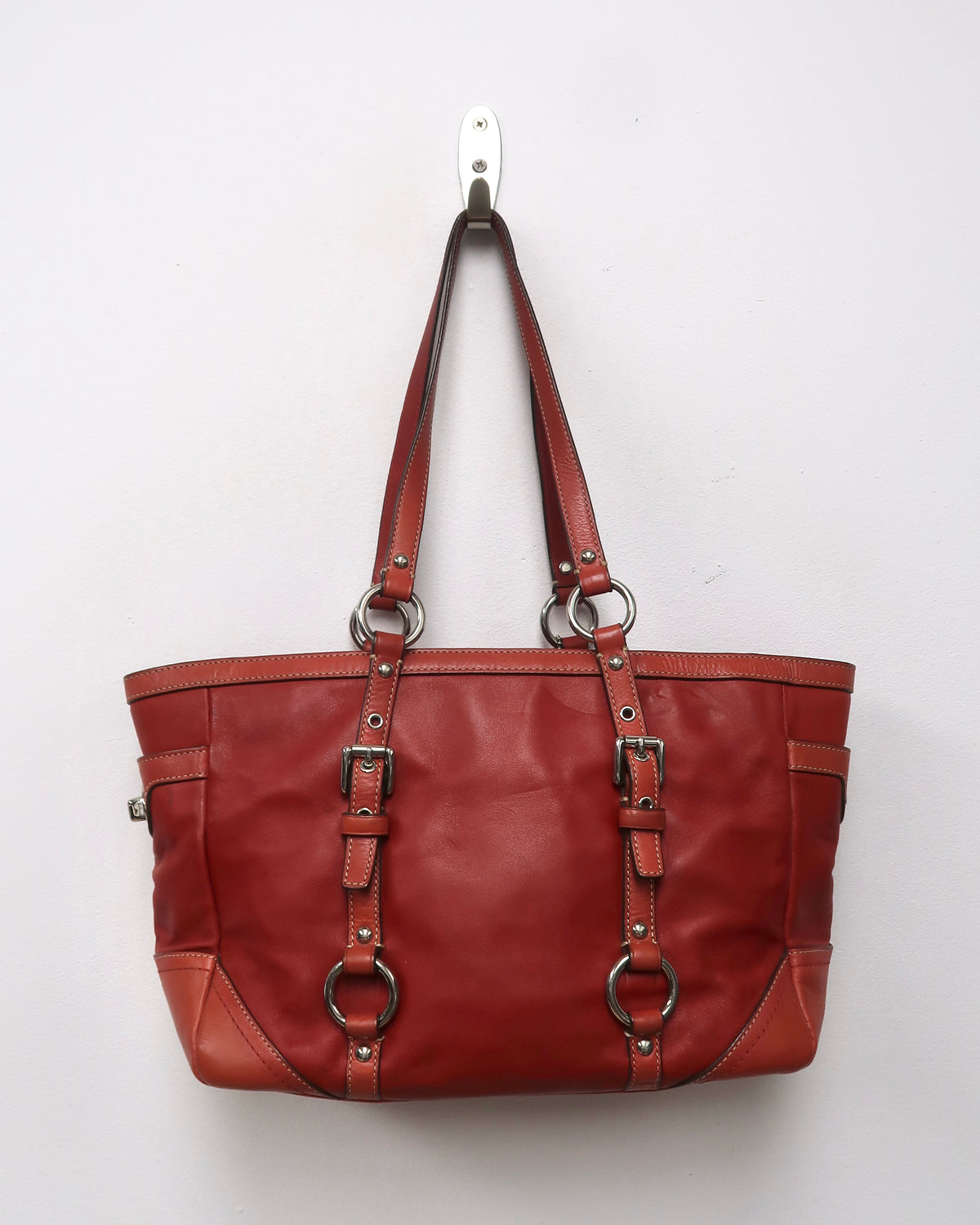 Leather Coach Gallery East West Tote Bag