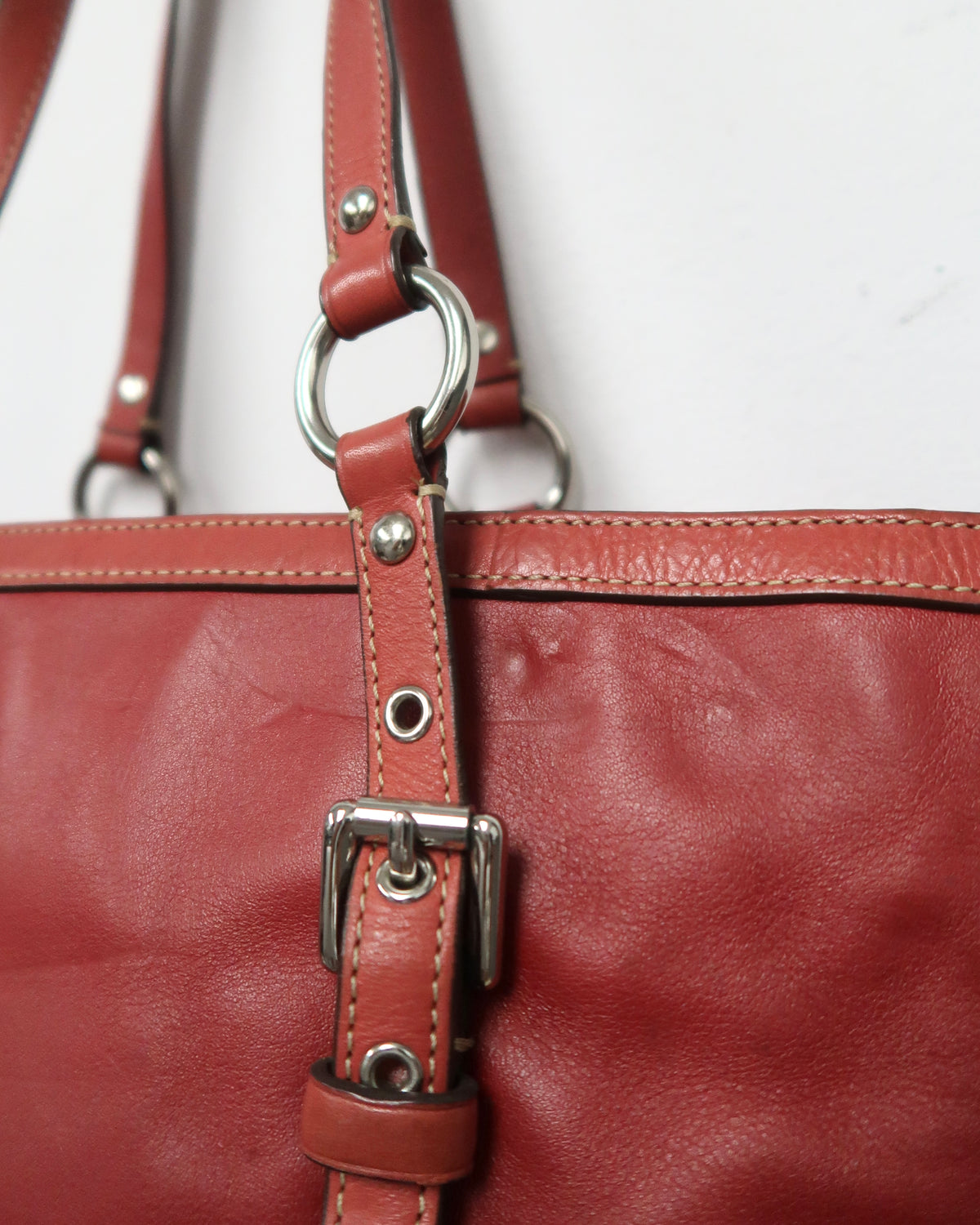 Leather Coach Gallery East West Tote Bag