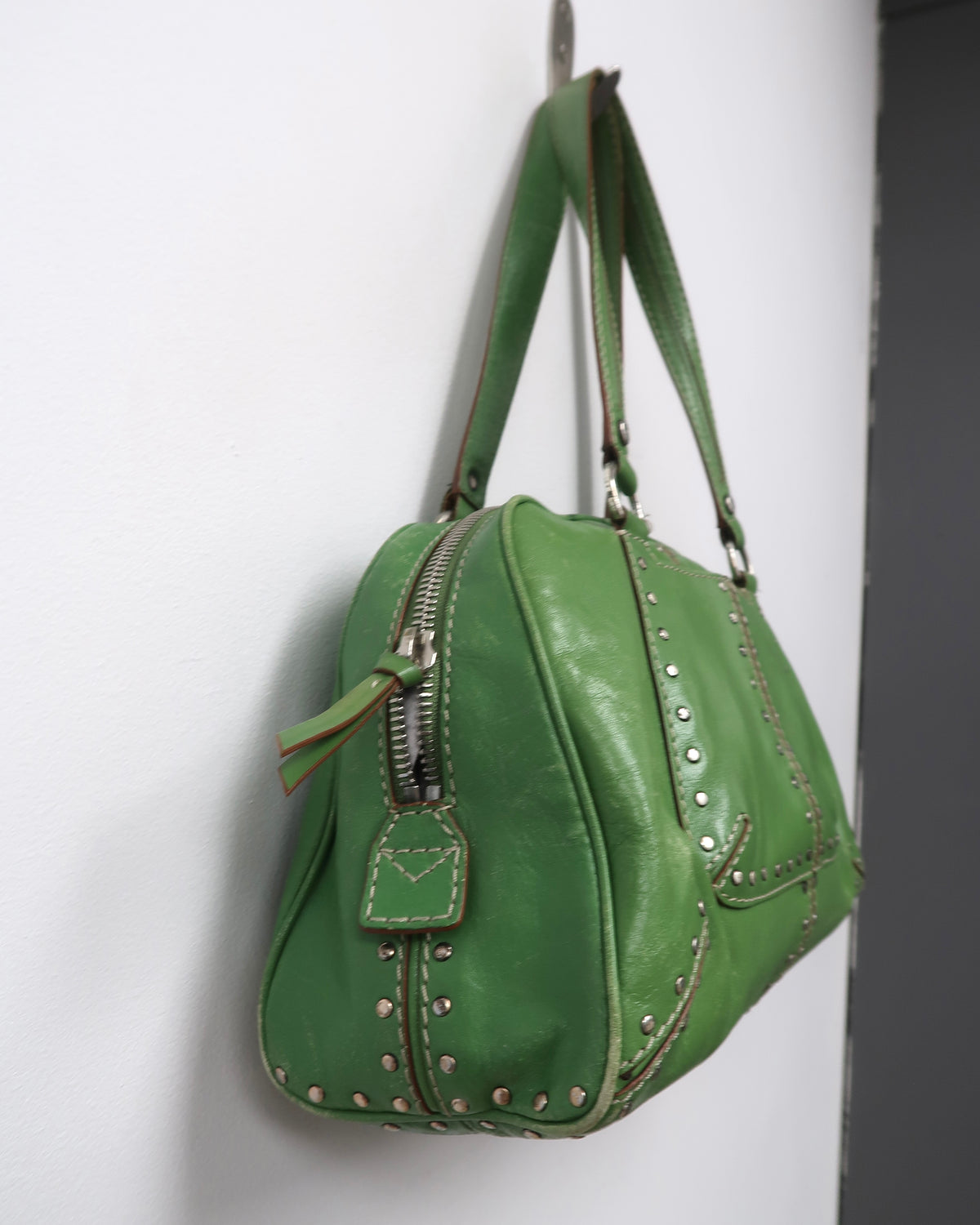 Vintage Michael Kors Astor Studded Leather Satchel