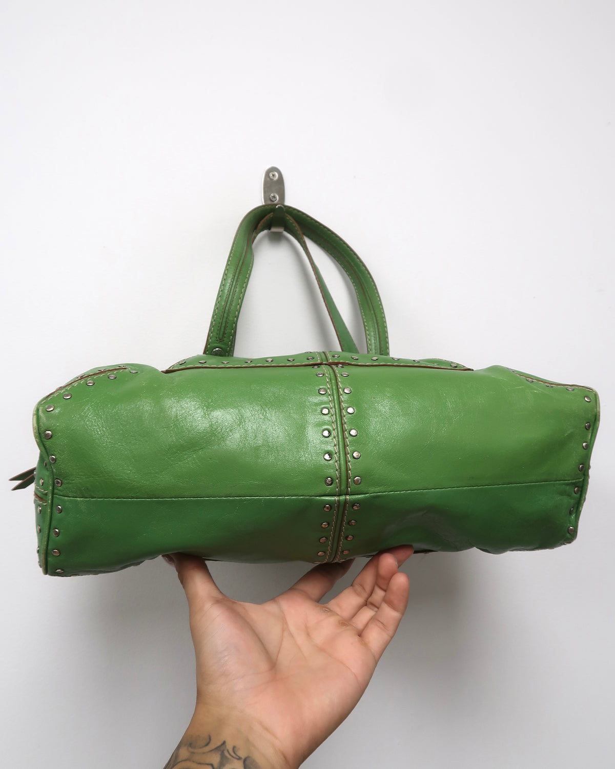Vintage Michael Kors Astor Studded Leather Satchel